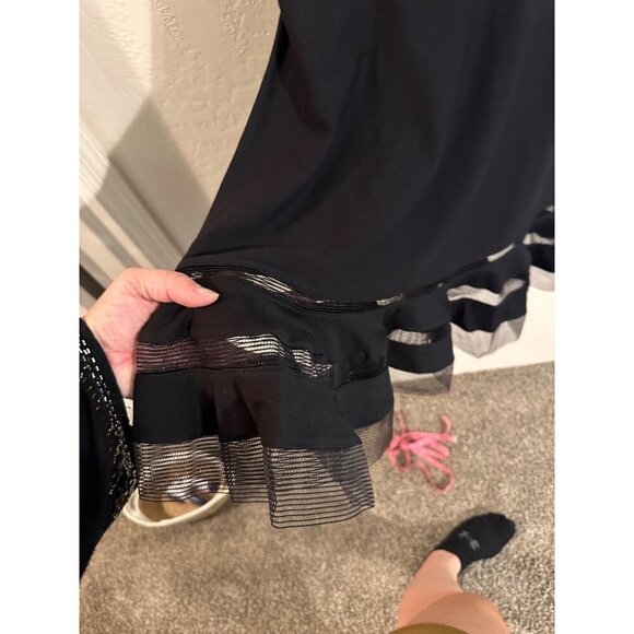 NWT Tadashi Shoji Black Mesh Illusion Cocktail Dress - Picture 5 of 14